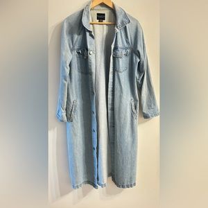 Revamped Outerwear Long Denim Coat